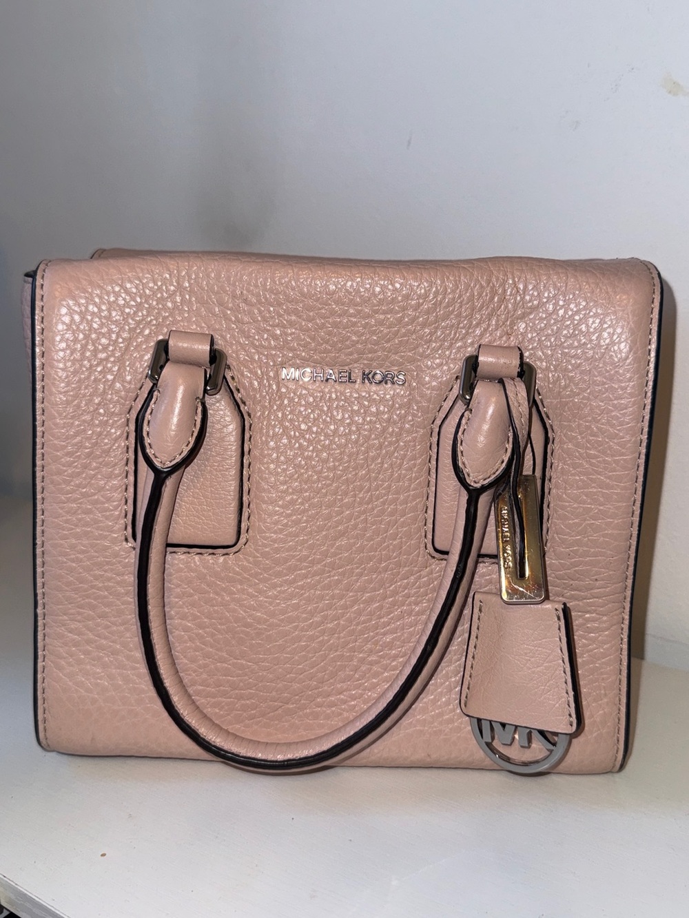 Michael Kors Blush Pink Pebbled Leather Satchel